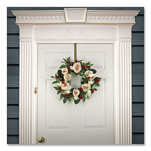 National Tree Company Peony and Raspberry Wreath, 22" Diameter x 5"h, Beige (DS69S21G9435)