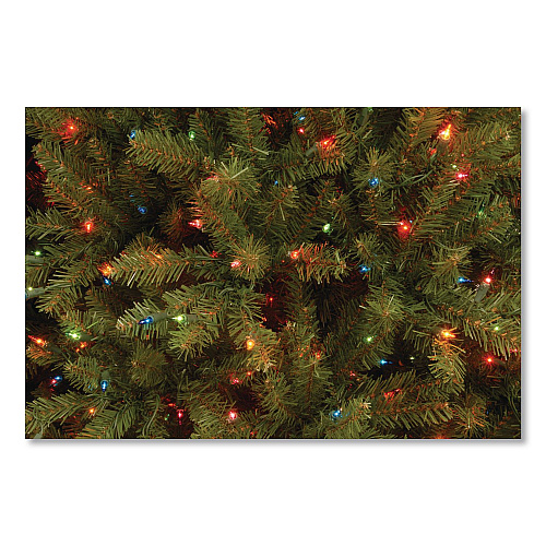 National Tree Company Pre-Lit Dunhill Fir Tree, 59" x 59" x 90", Green Tree, Green Tree Stand (DUH75RLO)