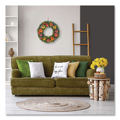 National Tree Company Spring Wreath, 18.1" x 18.1" x 3.9", Assorted Colors (EG7919B01231)