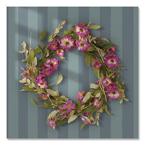 National Tree Company Garden Accents Purple Daisy Wreath, 20" x 3", Purple (GAF3020WDLP)