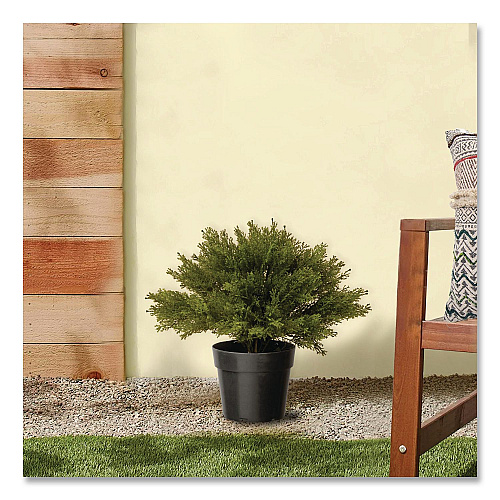 National Tree Company Artificial Globe Juniper, 15" x 15" x 15", Green Plant, Green Pot (LCB4151)