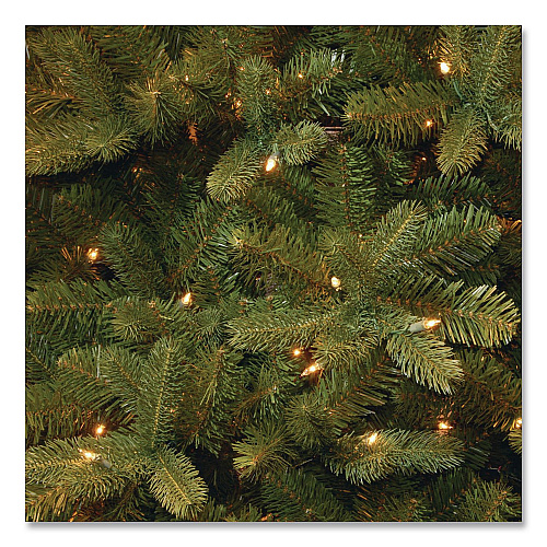 National Tree Company Pre-Lit Downswept Douglas Fir Tree, 59" x 59" x 90", Green Tree, Green Tree Stand (PEDD131275)