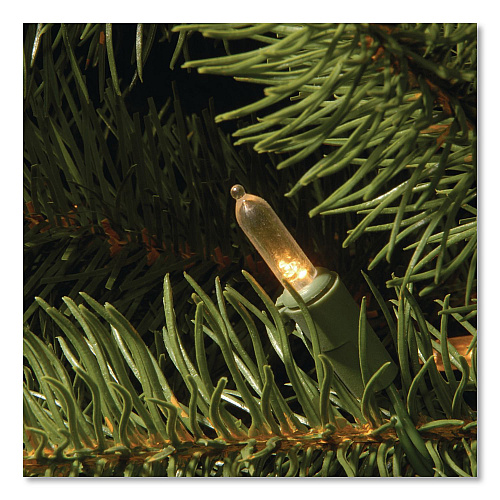 National Tree Company Pre-Lit Downswept Douglas Fir Tree, 59" x 59" x 90", Green Tree, Green Tree Stand (PEDD131275)