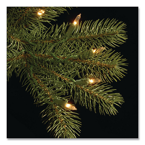 National Tree Company Pre-Lit Downswept Douglas Fir Pencil Slim Tree, 35" x 35" x 108", Green Tree, Green Tree Stand (PEDD439290)