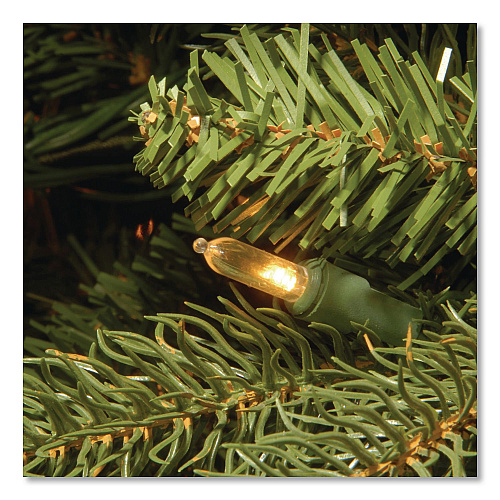 National Tree Company Pre-Lit Jersey Fraser Fir Slim Tree, 43" x 43" x 78", Green Tree, Green Tree Stand (PEJF130465)