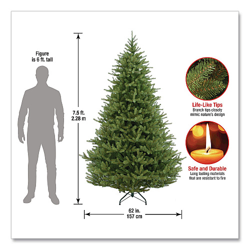 National Tree Company Norway Fir Tree, 62" x 62" x 90", Green Tree, Green Tree Stand (PENF150075)