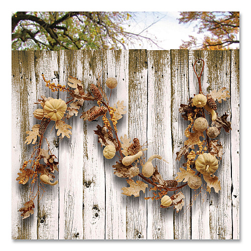 National Tree Company Fall Garland, 72" Long, White (RAHVG060669A)