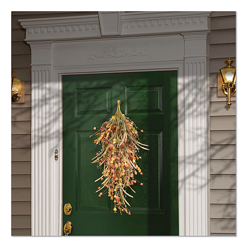 National Tree Company Fall Teardrop Decoration, 16" x 30" x 2", Orange (RAHVT170375N)