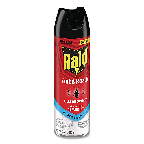 Raid Ant and Roach Killer, 17.5 oz Aerosol Spray, Outdoor Fresh, 12/Carton (386220)