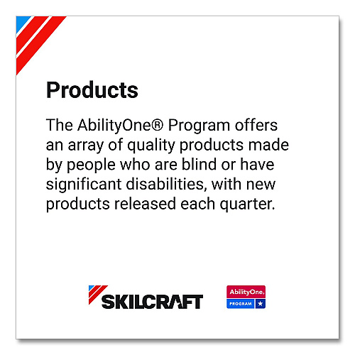 AbilityOne 810500NIB1402, SKILCRAFT Recycled Content Trash Can Liners, 45 gal, 1.5 mil, 40" x 48", Clear, Interleaved Roll, 100/Box