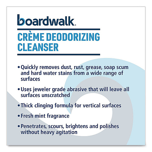 Boardwalk Creme Deodorizing Cleanser, Mint Scent, 32 oz Bottle, 12/Carton (4849)