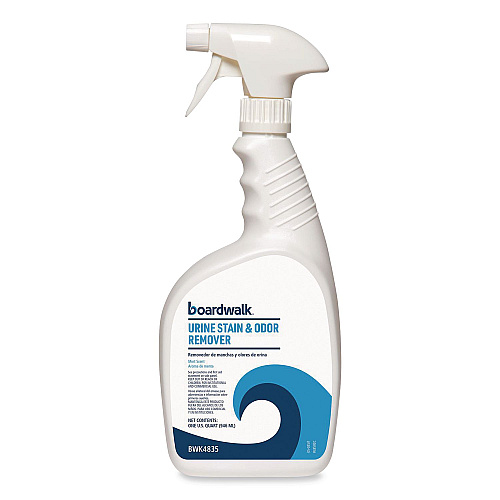 Boardwalk Urine Stain and Odor Remover, Fresh Mint Scent, 32 oz, 12/Carton (4835)