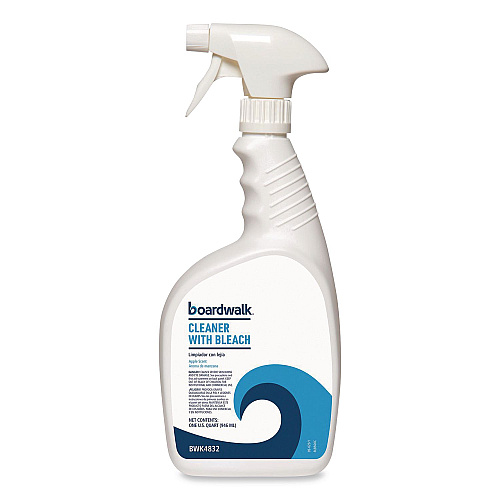 Boardwalk Cleaner with Bleach, Apple Scent, 32 oz Bottle, 12/Carton (4832)