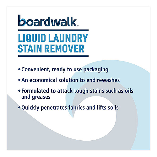 Boardwalk Liquid Laundry Stain Remover, Fresh and Clean Scent, 32 oz Bottle, 6/Carton (4852)