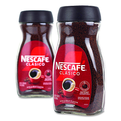 Nescaf Clasico Dark Roast Instant Coffee, 21 oz Jar, 2/Carton (22002635)