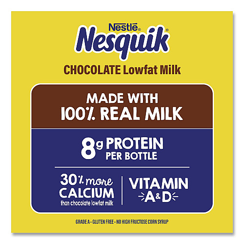 Nestle Nesquik Chocolate Lowfat Milk, 8 oz Bottle,  15/Carton (22002681)
