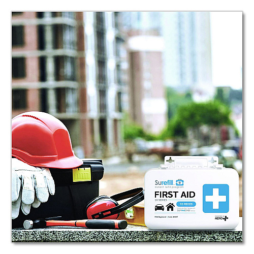 SUREFILL 10 Series First Aid Kit, 72 Pieces, Metal Case (AK10T)