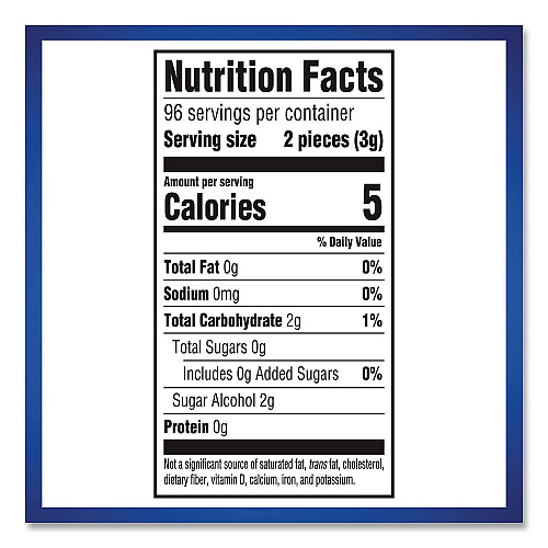 Dentyne Sugarless Gum, Peppermint Flavor, 16 Pieces/Pack, 12 Packs/Carton (22002647)