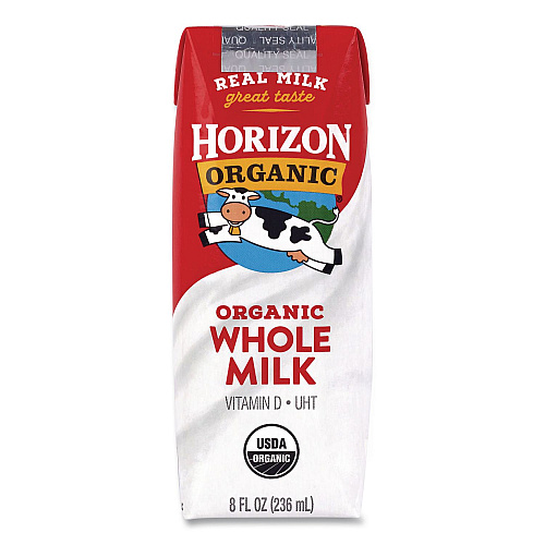 Horizon Organic Shelf-Stable Whole Milk Boxes, 8 oz Box, 18/Carton (22002680)