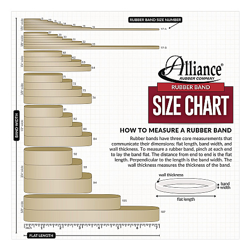 Alliance Multi-Purpose Rubber Band, Size 30, 0.04" Gauge, Black, 1 lb Box, 1,150 Bands/Box (57305)