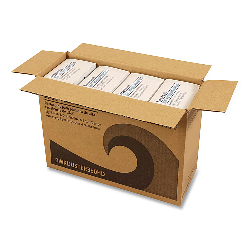 Boardwalk 360 HD Duster Refills, Soft Fluffy Fibers, Light Blue, 6 Dusters/Box, 4 Boxes/Carton (DUSTER360HD)