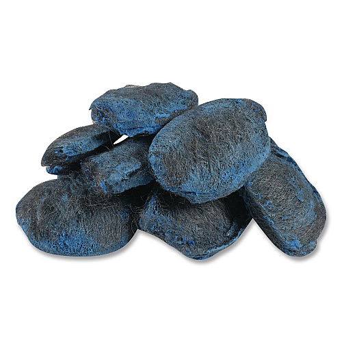 Boardwalk Steel Wool Soap Pads, 3" x 2.5", Blue, 15 Pads/Box, 12 Boxes/Carton (STWLPAD)