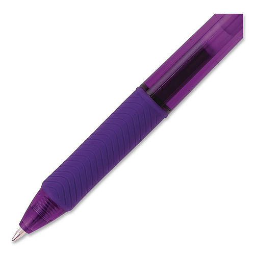 Pentel EnerGel-X Gel Pen, Retractable, Medium 0.7 mm, Violet Ink, Translucent Violet/Violet Barrel (BL107VEA)