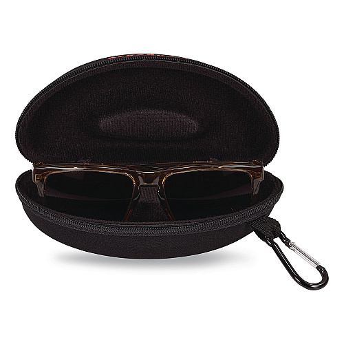 ergodyne Skullerz 3226 Zippered Hard Case with Carabiner, 6.3" x 2.95" x 2.56", Black (19226)