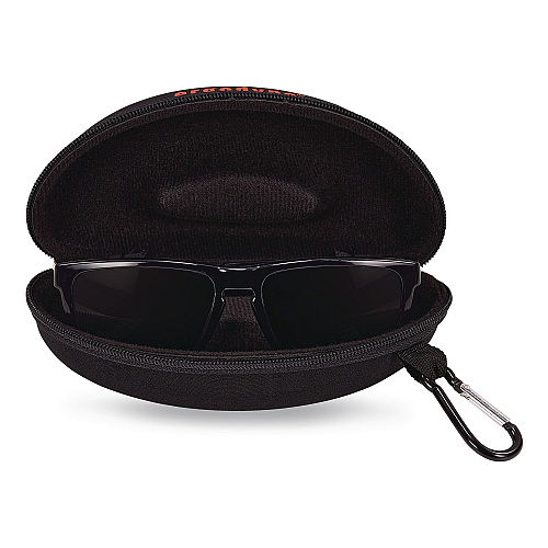 ergodyne Skullerz 3226 Zippered Hard Case with Carabiner, 6.3" x 2.95" x 2.56", Black (19226)
