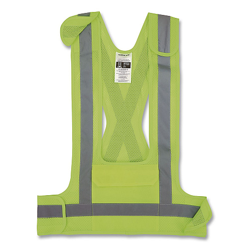 ergodyne GloWear 8142BA Breakaway Type O Class 1 Hi-Vis Safety Vest, Polyester, Small/Medium, Lime (27020)