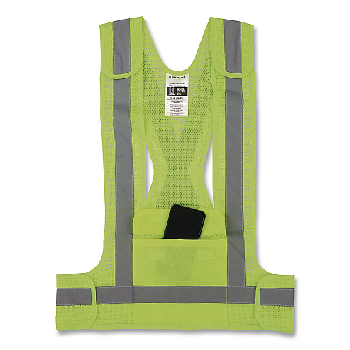 ergodyne GloWear 8142BA Breakaway Type O Class 1 Hi-Vis Safety Vest, Polyester, Small/Medium, Lime (27020)