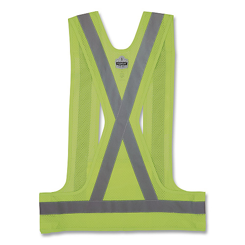 ergodyne GloWear 8142BA Type O Class 1 Breakaway Hi-Vis Safety Vest, Polyester, Large/X-Large, Lime (27021)