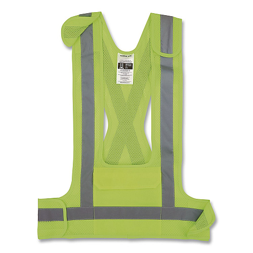 ergodyne GloWear 8142BA Type O Class 1 Breakaway Hi-Vis Safety Vest, Polyester, Large/X-Large, Lime (27021)