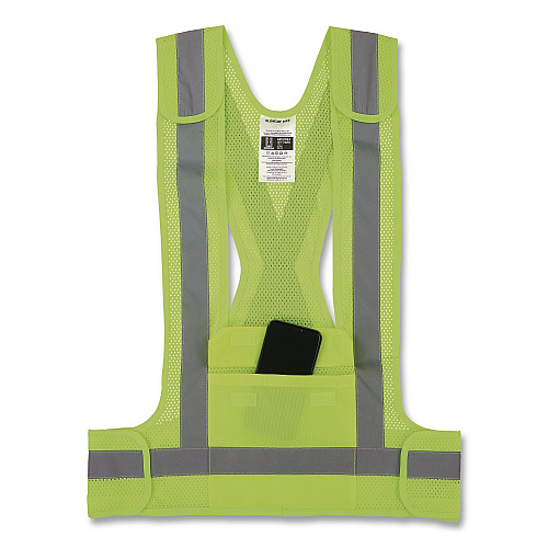 ergodyne GloWear 8142BA Type O Class 1 Breakaway Hi-Vis Safety Vest, Polyester, Large/X-Large, Lime (27021)
