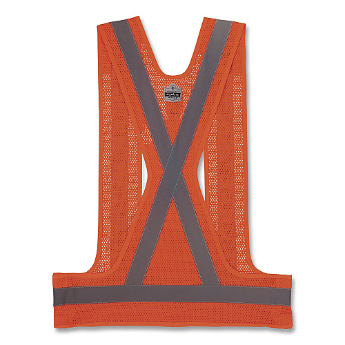 ergodyne GloWear 8142BA Type O Class 1 Breakaway Hi-Vis Safety Vest, Polyester, Small/Medium, Orange (27022)