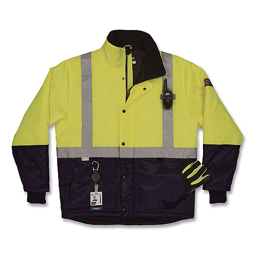 ergodyne N-Ferno 6478 Class 2 Hi-Vis Freezer Jacket, X-Large, Lime (41275)