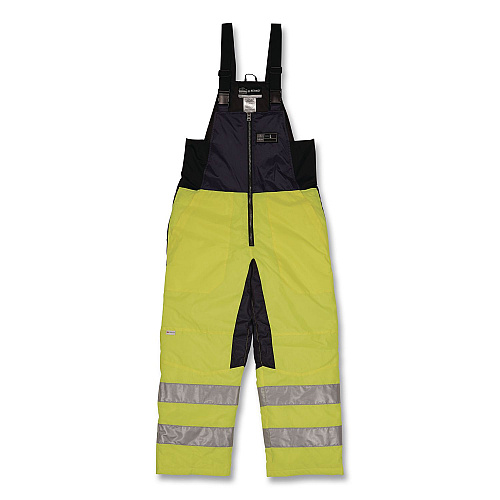 ergodyne N-Ferno 6479 Hi-Vis Freezer Bib Overalls, Medium, Lime (41283)
