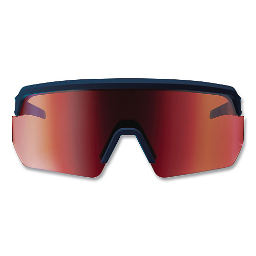 ergodyne Skullerz AEGIR Color Enhancing Anti-Scratch and Enhanced Anti-Fog Safety Glasses with Mirror Lens, Matte Blue Frame, Red Lens (55230)
