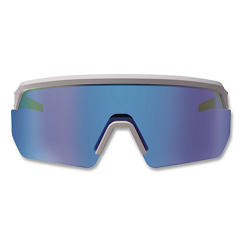 ergodyne Skullerz AEGIR Color Enhancing Anti-Scratch and Enhanced Anti-Fog Safety Glasses with Mirror Lens, Matte Gray Frame, Ice Blue (55231)