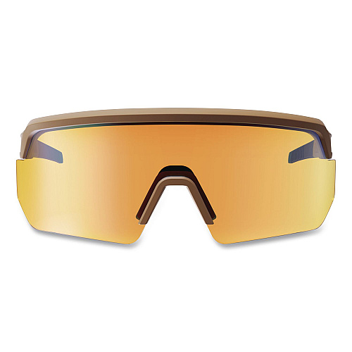 ergodyne Skullerz AEGIR Color Enhancing Anti-Scratch and Enhanced Anti-Fog Safety Glasses with Mirror Lens, Matte Desert Frame, Yellow (55232)
