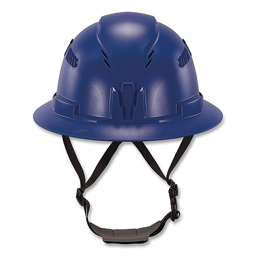 ergodyne Skullerz 8964 Full Brim Class C Safety Helmet, 6-Point Ratchet Suspension, Blue (60563)