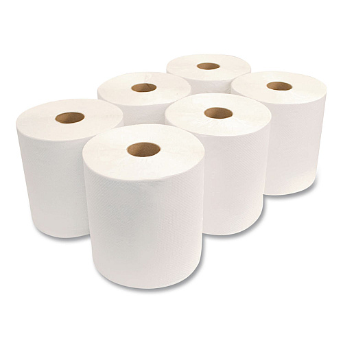 Morcon Paper Morsoft Universal Roll Towels, 1-Ply, 8" x 1,000 ft, White, 6 Rolls/Carton (W61000)