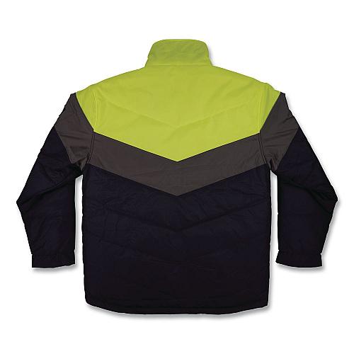 ergodyne N-Ferno 6464 Insulated Freezer Jacket with AmpliFIRE Heat Reflective Lining, X-Small, Navy (41131)