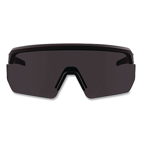 ergodyne Skullerz AEGIR Color Enhancing Anti-Scratch and Enhanced Anti-Fog Safety Glasses, Matte Black Frame, High Contrast Smoke Lens (55221)