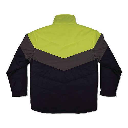 ergodyne N-Ferno 6464 Insulated Freezer Jacket with AmpliFIRE Heat Reflective Lining, 4X-Large, Navy (41138)
