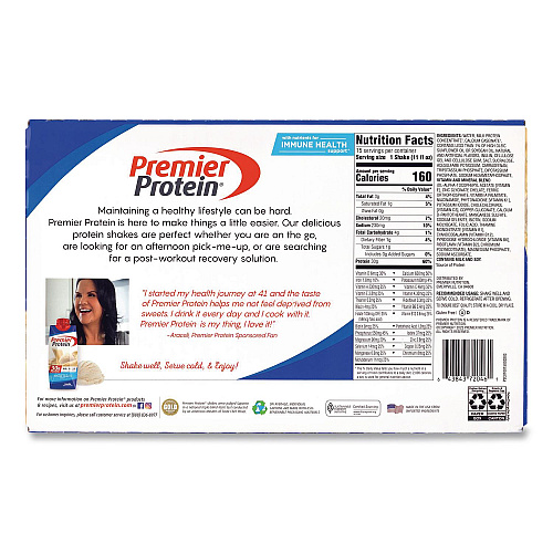 Premier Protein Vanilla Shake, 11 oz Bottle, 15/Carton (22002614)