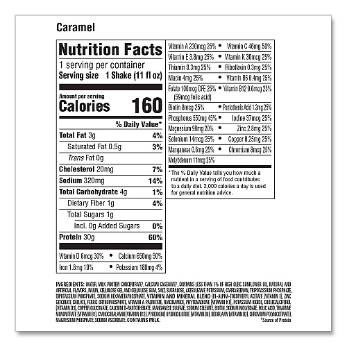 Premier Protein Caramel Shake, 11 oz Bottle, 15/Carton (22002616)