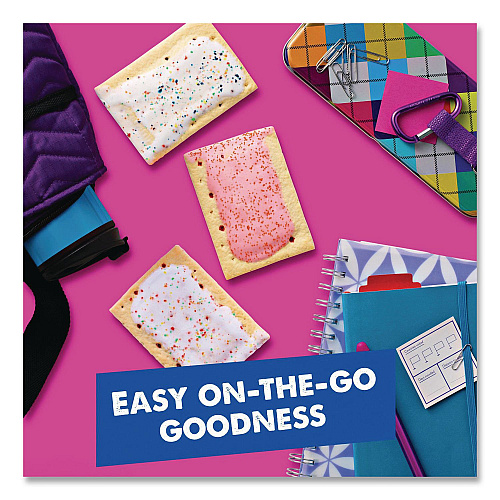 Kellogg's Pop Tarts, Assorted Flavors: Strawberry, Blueberry Cherry, 5 lb 1.2 oz Box, 48 Pastries/Carton (22002628)