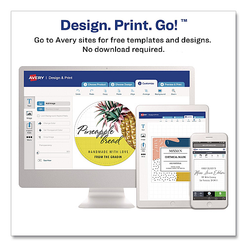 Avery Quarter-Fold Greeting Cards with Matching Envelopes, 80 lb, 5.5 x 4.25, Matte White, 1 Card/Sheet, 20 Sheets/Pack (3266)