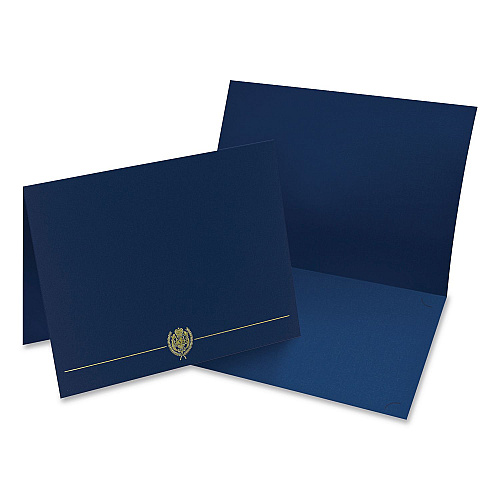 Great Papers! Classic Crest Certificate Covers, 9.38 x 12, Navy, 4/Pack (903115)
